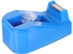 Dispensador De Fita Adesiva Leve E Elegante, Feito De Plástico E Aço Inoxidável, Azul, Para Mesa, Com Corte Rápido