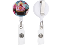 Porta Crachás Retráteis Em Formato De Cupcake, Porta Crachás Divertidos Enfermeiras Com Clipe, Porta Cartão De