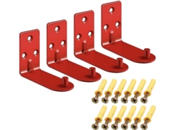 Conjunto De 4 Ganchos Metal Reforçados Para Parede Extintor Incêndio 9kg 20lb Com 12 Buchas Nylon Fixação Segura Na