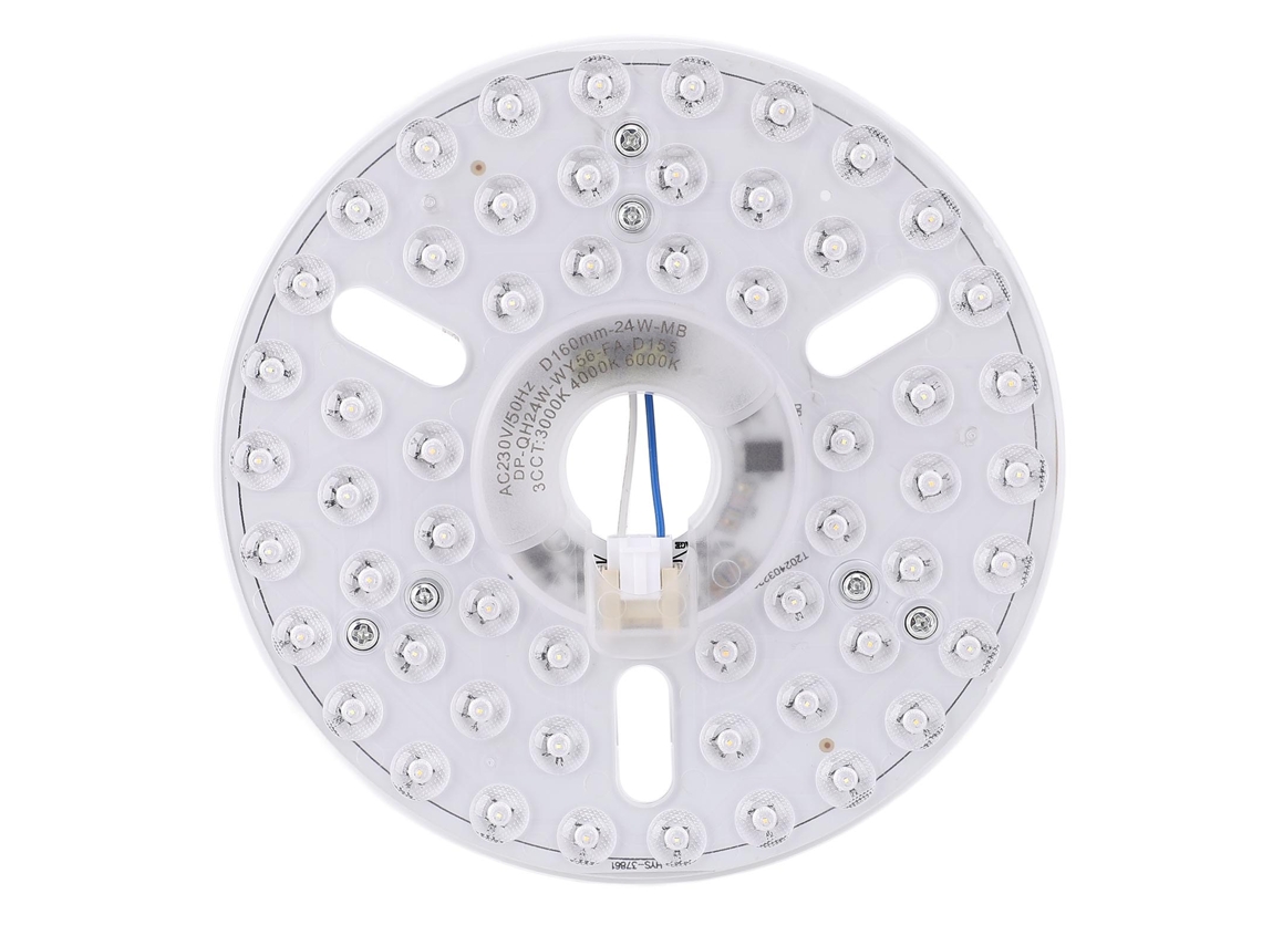 2026 kit de Luz Led para Ventilador de Techo 6.3in Magnético 24w Regulable 3cct 3000k 6000k Panel de Reemplazo 230v