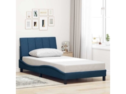 Vidaxl Estrutura De Cama Sem Colchão Hanko 100x200 Cm Tecido Azul