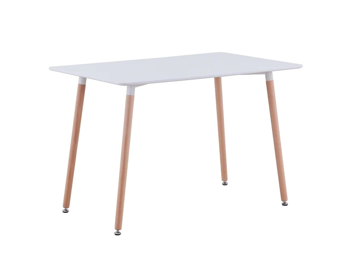 Mesa De Jantar, Forma Retangular, Madeira Moderna,branco Oem