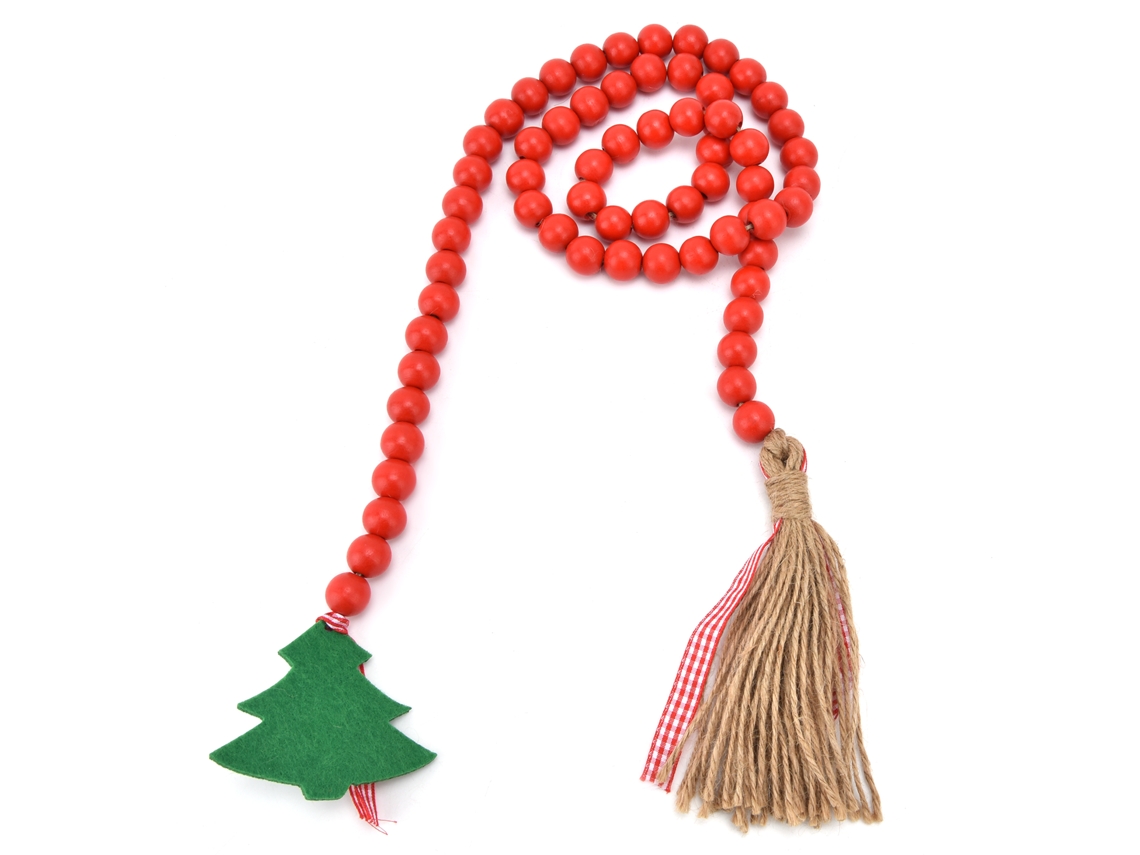 Laxiscreed Colar De Bolas E Ornamentos De Madeira Para Decoração Festiva De Casa