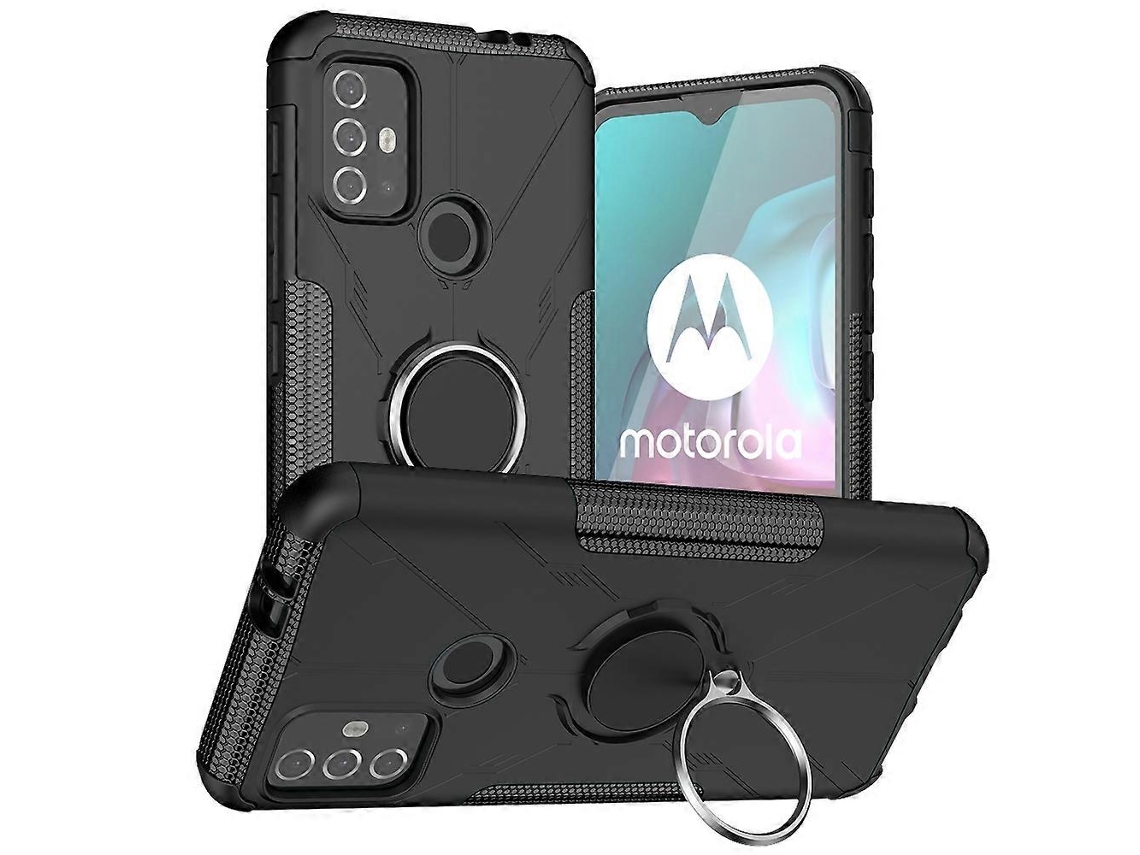 Capa Protetora Armor Bear À Prova De Choque Em Pc + Tpu Com Suporte De Anel Para Motorola Moto G30.