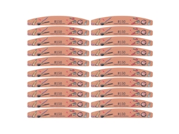 20 Unhas Lixas Duas Faces Laváveis Reutilizáveis Profissionais Meia Lua 150 Grit Ferramentas De Manicure