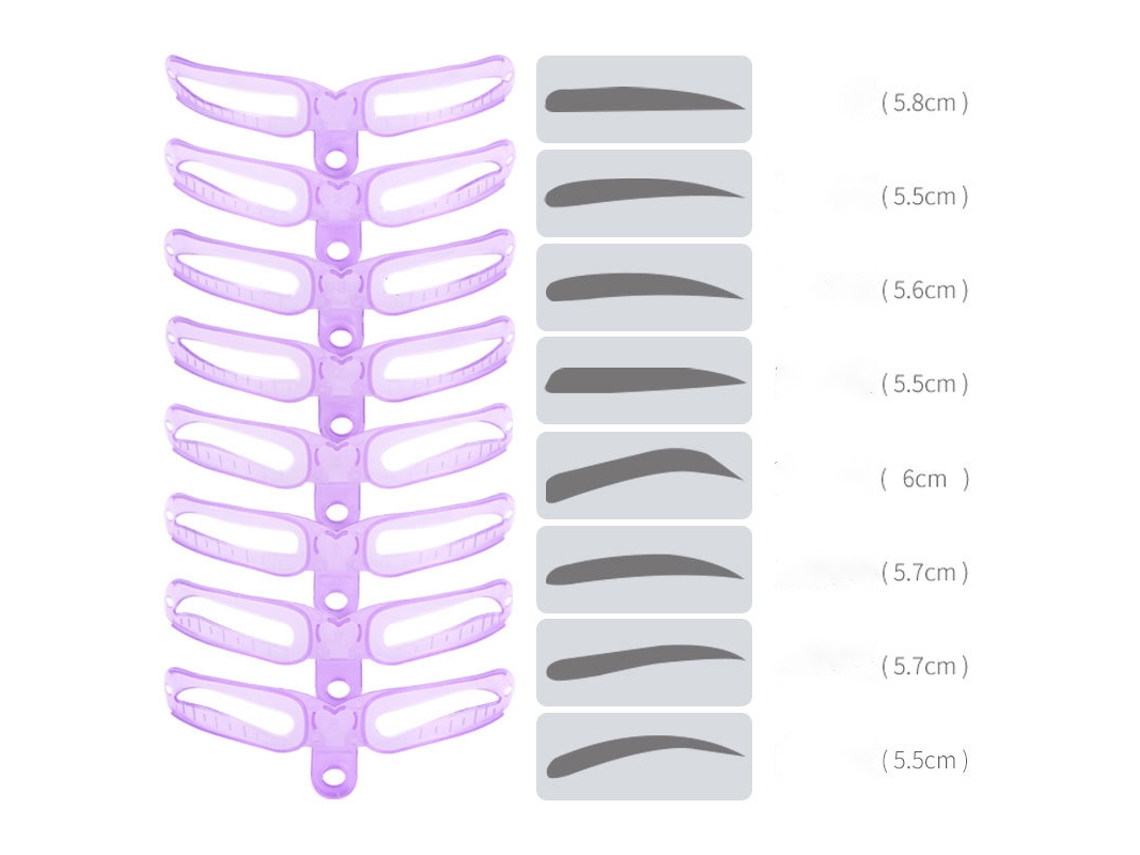 Conjunto De Moldes Para Sobrancelhas - 8 Formatos