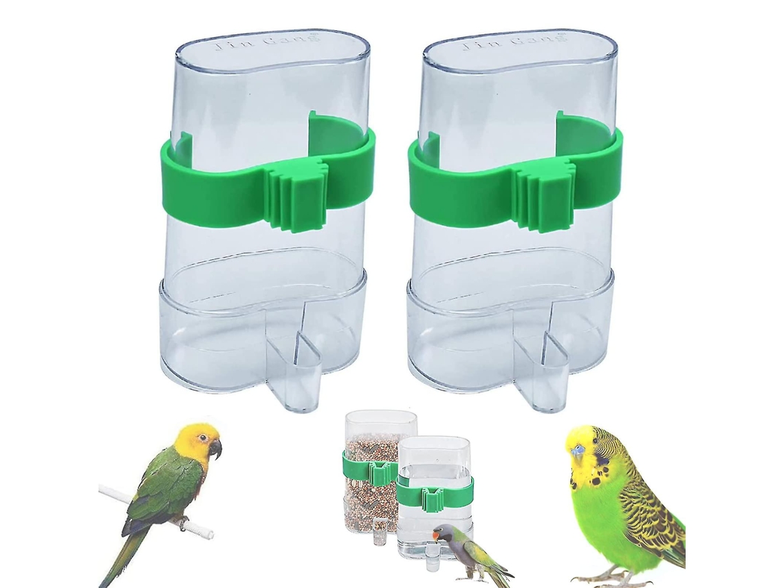 Omni kit de 2 Bebedouros para Jaulas, Dispensadores de Água e Comida, Estações de Alimentação para Aves Pequenas