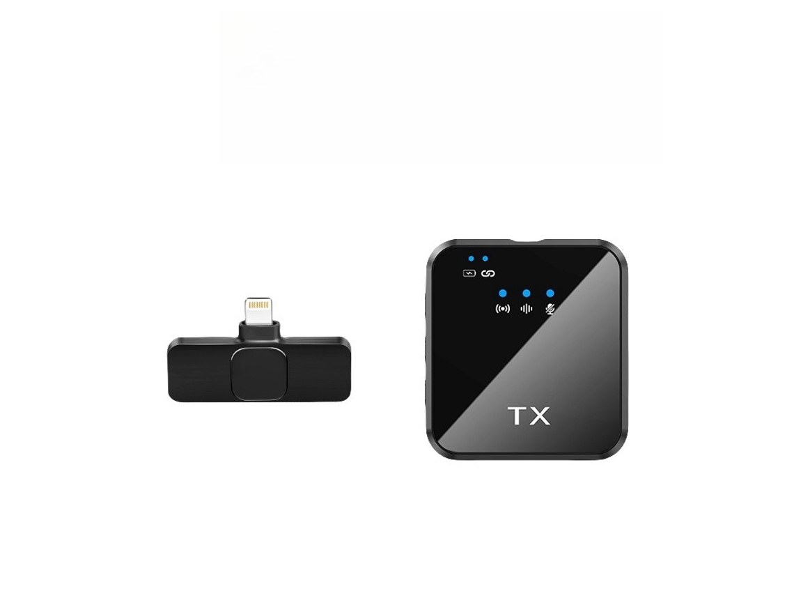 Microfone de lapela Semi Fio com alcance de 10m e iluminação - Eifson