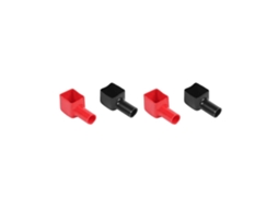 2 Pares de Capas Protetoras para Terminais de Bateria Tampas Isolantes para Polos Positivo e Negativo Previnem a Corrosão (vermelho + Preto)