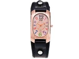Relógio Masculino de Quartzo Vintage com Pulseira de Pu Estilo Retangular Preto