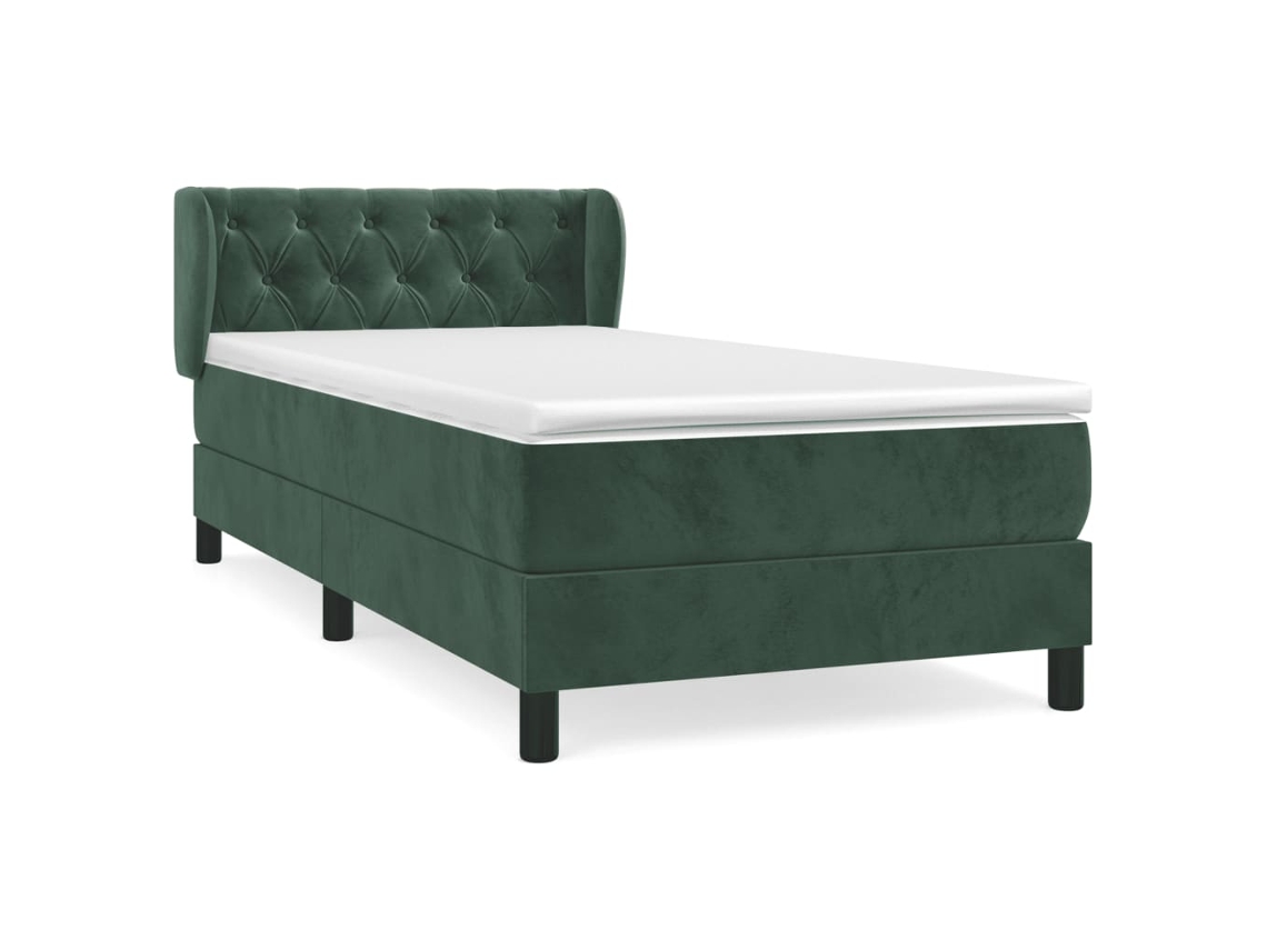 Box Spring Bed, Box Spring Beds Vidaxl Verde Veludo (80 X 200 Cm)