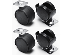 E Montagem Com Parafuso, 2 Rodízios Com Freios, 2 Fre, Silenciosos, Giratórios
