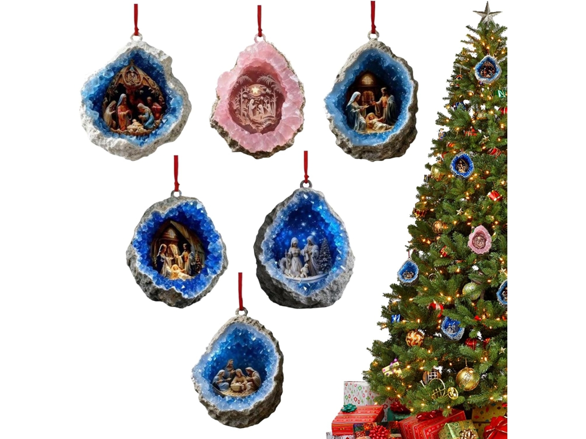 Conjunto De 6 Enfeites Para Presépio De Natal