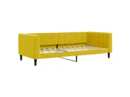 Day Bed, Day Beds Vidaxl Amarelo Veludo (90 X 200 Cm)