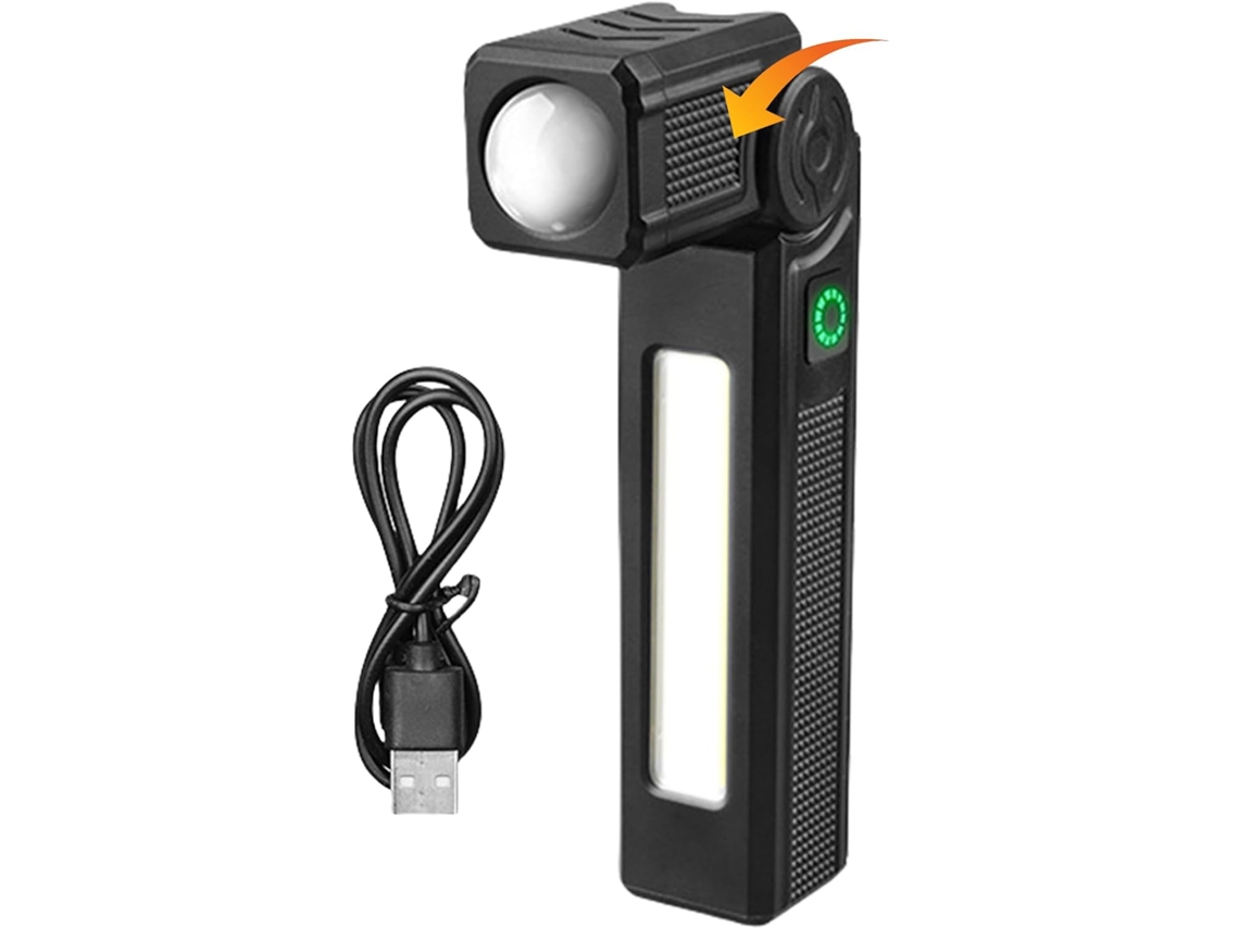 Luz De Trabalho Led Recarregável - Luz Automotiva Giratória