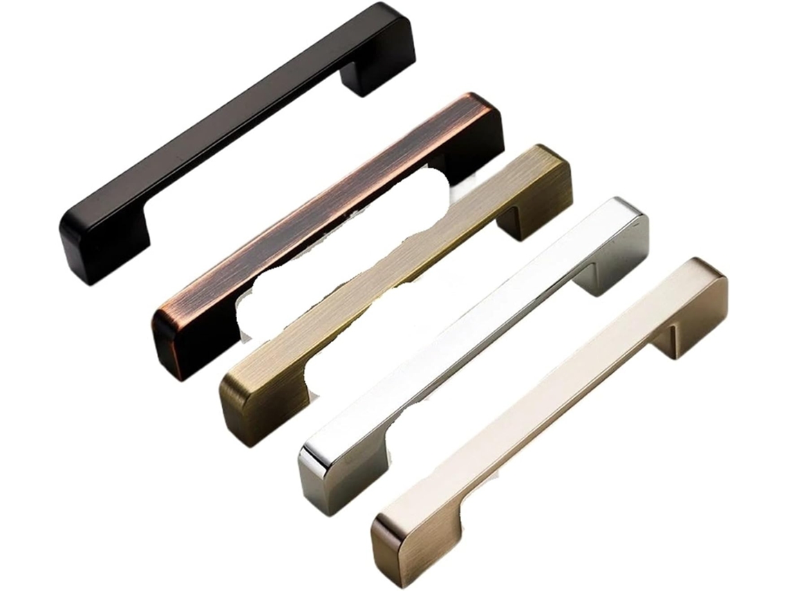 1 Peça De Puxador Armário Em Liga Zinco Preto Para Guarda Roupa, Cozinha, Gaveta, Porta E Móveis Preto, 224mm