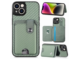 Suporte Casa Textura Fibra Para Iphone 15 Verde