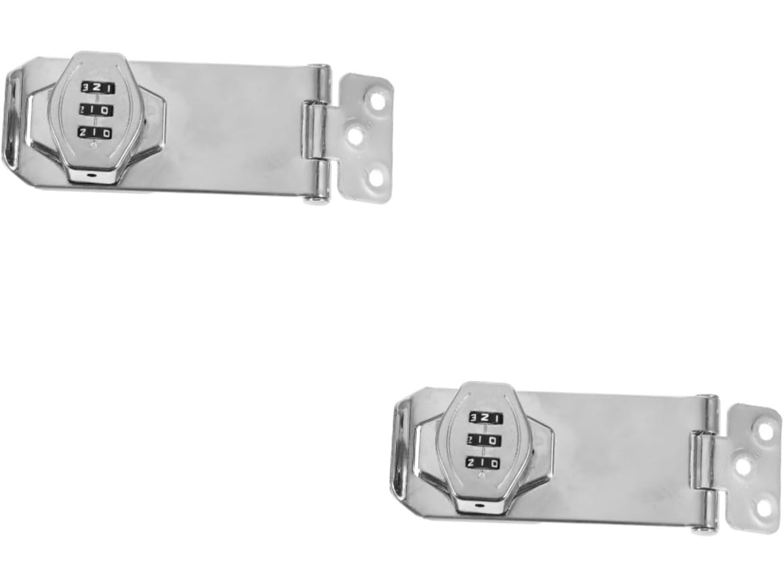Conjunto De 2-fechaduras Genéricas Combinação Para Armários, Cadeado De Segurança Com Código Para Arquivos, Resistente E