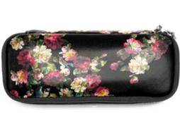 Estojo grande com estampa floral vintage, ideal para escola, escrivaninha, adultos, meninas e meninos.