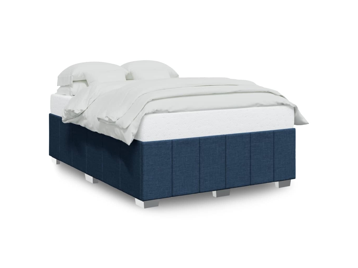 Bed Frame, Bed Frames Vidaxl Azul Tecido (160 X 200 Cm)