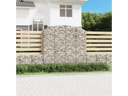 Vidaxl Cesto Gabião Arqueado 200x50x180/200 Cm Ferro Galvanizado