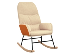 Rocking Chair, Rocking Chairs Vidaxl Creme Tecido