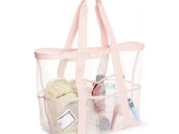Saco De Praia Multiuso Em Rede,yuysan 43x39x20cm Rosa