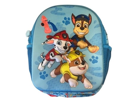 Mochila Unissexo Eurobaq Patpatrouille Relevo Compartimento Alças Acolchoadas Azul (31 Cm)