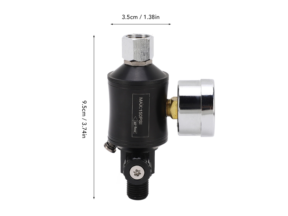 Válvula De Controlo Pneumática Laxiscreed Com Regulador De Pressão, Filtro E Manómetro Para Pistolas De Pulverização