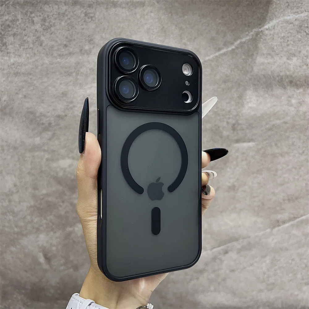 (iphone 14, Preto) Capa Transparente Para Carregamento Sem Fio Do Iphone, Compatível Com Magsafe.