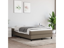 Vidaxl Estrutura De Cama Com Molas Sem Colchão 120x200 Cm Tecido Cinza-acastanhado