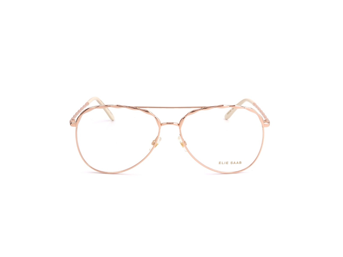 Armação de óculos feminina Elie Saab Es-020-ddb (castanho - Metal - Ø 58 mm)