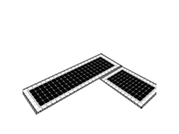 Tapete XGF (40 x 60 + 40 x 120 cm - Preto)