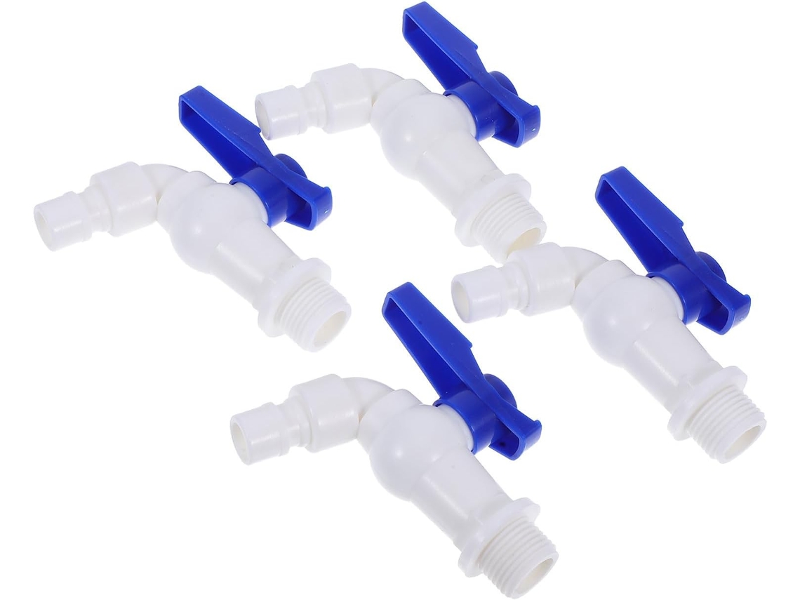 Conjunto De 4 Torneiras Jardim Com Conexão Rápida, Bico Plástico 1/2