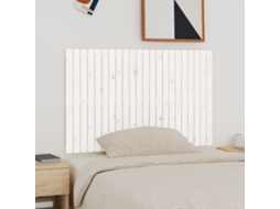 Vidaxl Cabeceira De Parede 140x3x90 Cm Madeira De Pinho Maciça Branco