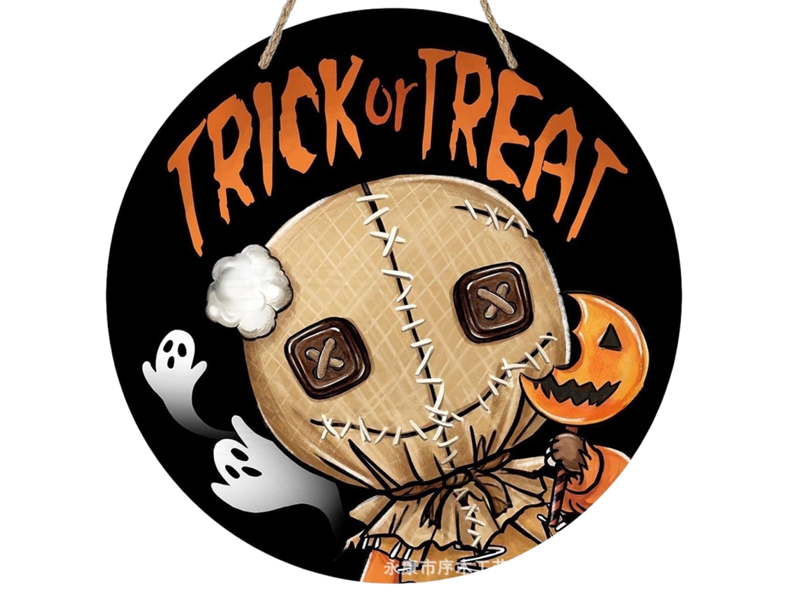 Laxiscreed Placa De Boas-vindas De Halloween Em Madeira Para Porta E Parede, Decoração Festiva E Artesanal