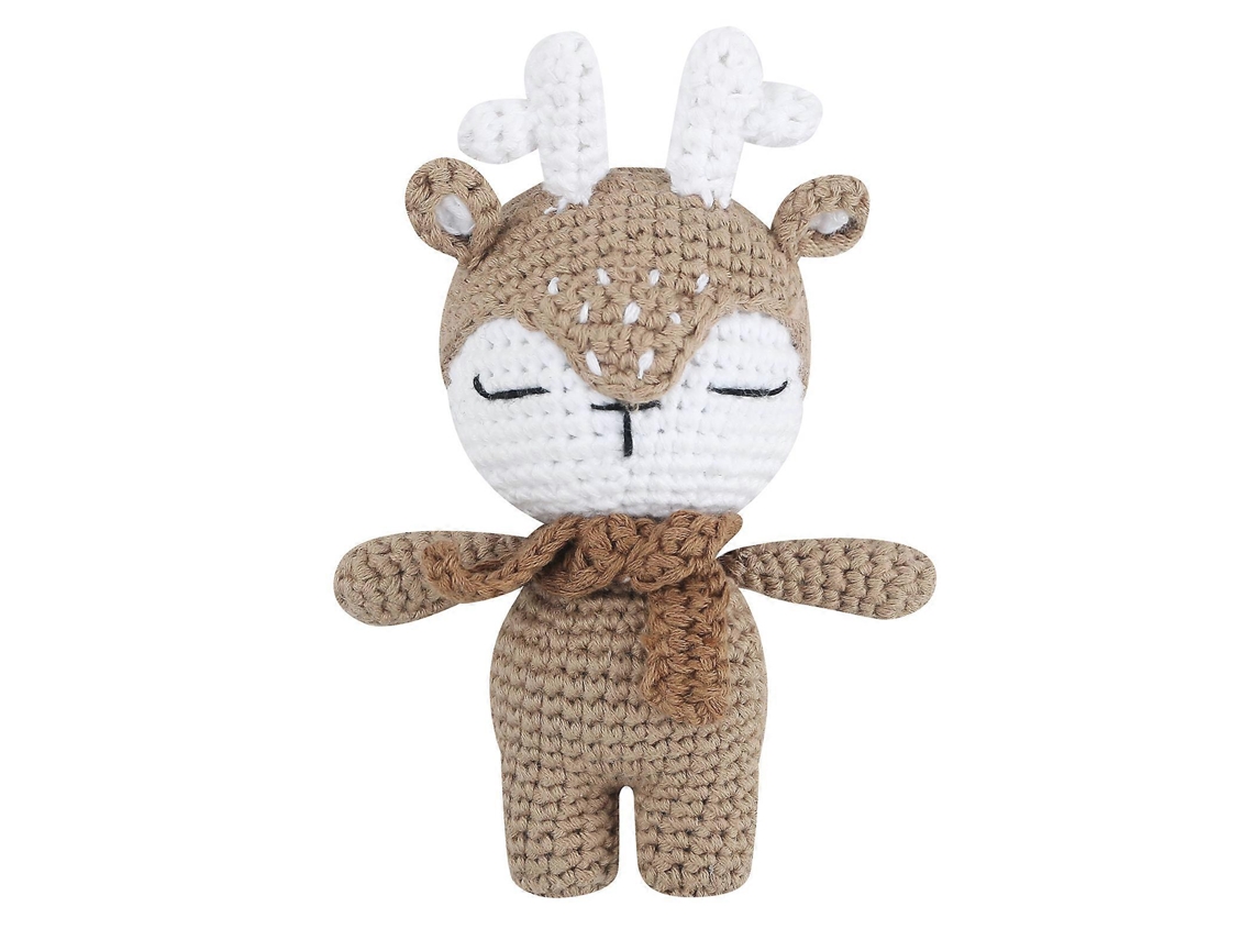 Brinquedo De Veado De Crochê Com Cachecol, Feito À Mão, Decoração E Presente