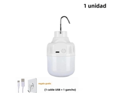 Luminária Led Externa Recarregável com Gancho MDUG (1 Unidade 80w)