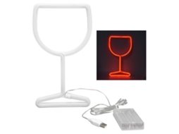 Luzes Neón Led com Dupla Fonte de Energia Suspenso Decorativo para Bar e Festas | S/MARCA