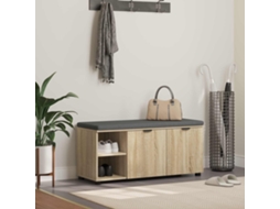 Vidaxl Banco De Hall Com Almofada Carvalho Sonoma 100 X 38 X 46 Cm