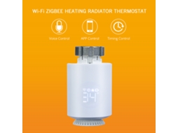 Válvula Termostática Inteligente de Radiador Zigbee com Controle App e Voz Compatível com Alexa
