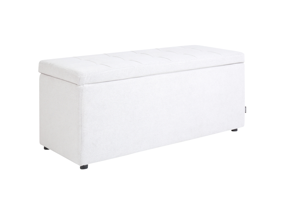 Repousa-pés BELIANI Orem de Poliéster Branco 100x40x42