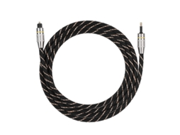 Aetheria cable de Audio Óptico Toslink para Mini Plug 3.5mm Spdif Con Conector Chapado En Oro 1.5m