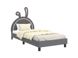 Estrutura de Cama Infantil com Cabeceira Cinzento Claro MAISON EXCLUSIVE