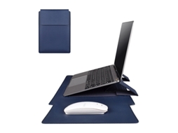 Capa impermeável para laptop HEXINYIGJLY de 15,6 polegadas, com suporte ajustável, compatível com Macbook Pro 16/15 HP, Dell e Lenovo (azul).