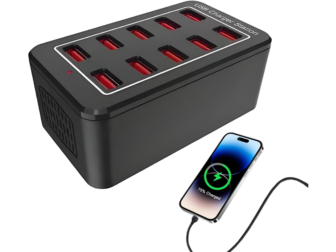 Hub De Carregamento Usb-c 10 Portas Para Celulares