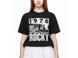 Rockinstone Rocky Movie '76 Is Awesome Black Adult T-shirt Size:m