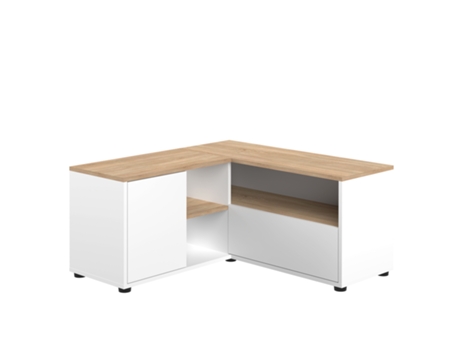Móvel de TV TEMAHOME (Painéis de Partículas - Branco - 90 x 90 x 45 cm)