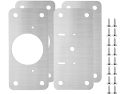 Kit De Placa Reparo Dobradiça Com Parafusos Montagem