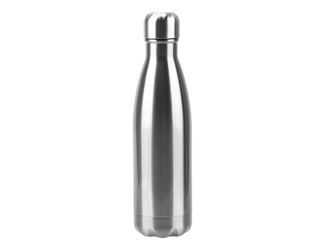 Caneca Térmica de 500ml em Aço Inoxidável Livre de Bpa, com Parede Dupla . MDUG (prateada)